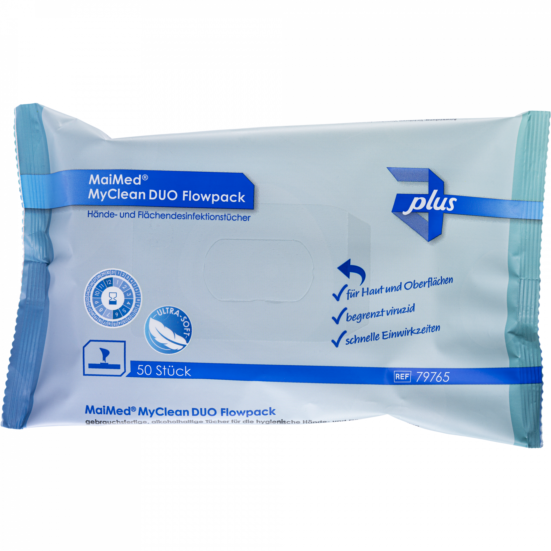 MaiMed MyClean DUO Flowpack Desinfektionstücher (50 STK.)