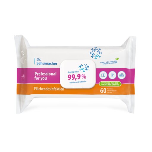 Dr. Schumacher Professional for you Flächendesinfektionstücher (60 STK.)